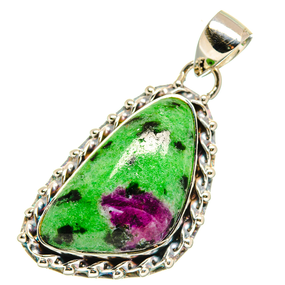Ruby Zoisite Pendants handcrafted by Ana Silver Co - PD17840