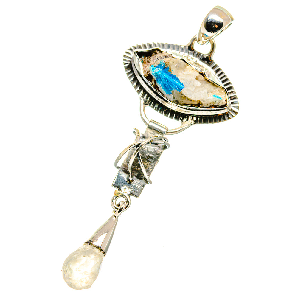 Cavansite Crystal Pendants handcrafted by Ana Silver Co - PD17851