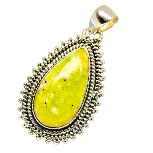 African Green Opal Pendants handcrafted by Ana Silver Co - PD17933