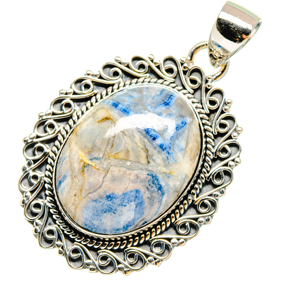 Blue Scheelite Pendants handcrafted by Ana Silver Co - PD17968