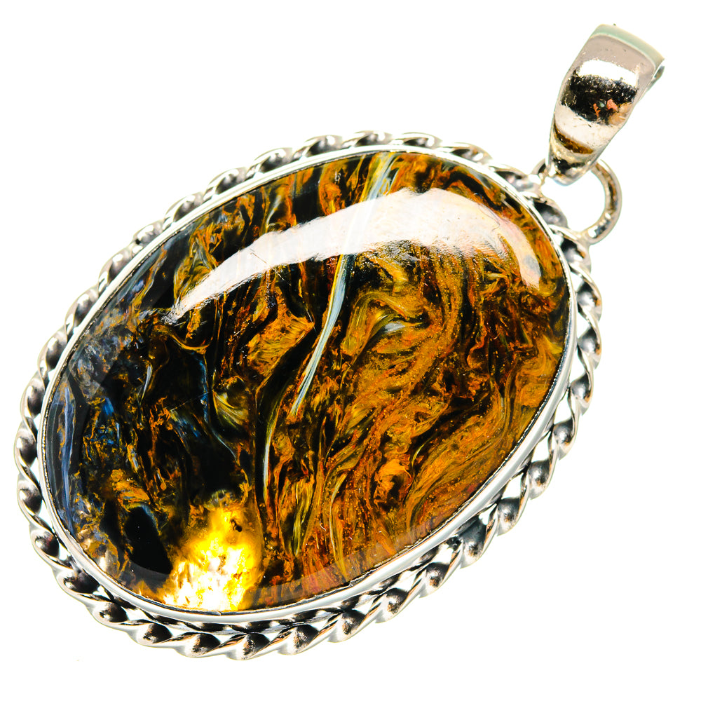 Golden Pietersite Pendants handcrafted by Ana Silver Co - PD17977