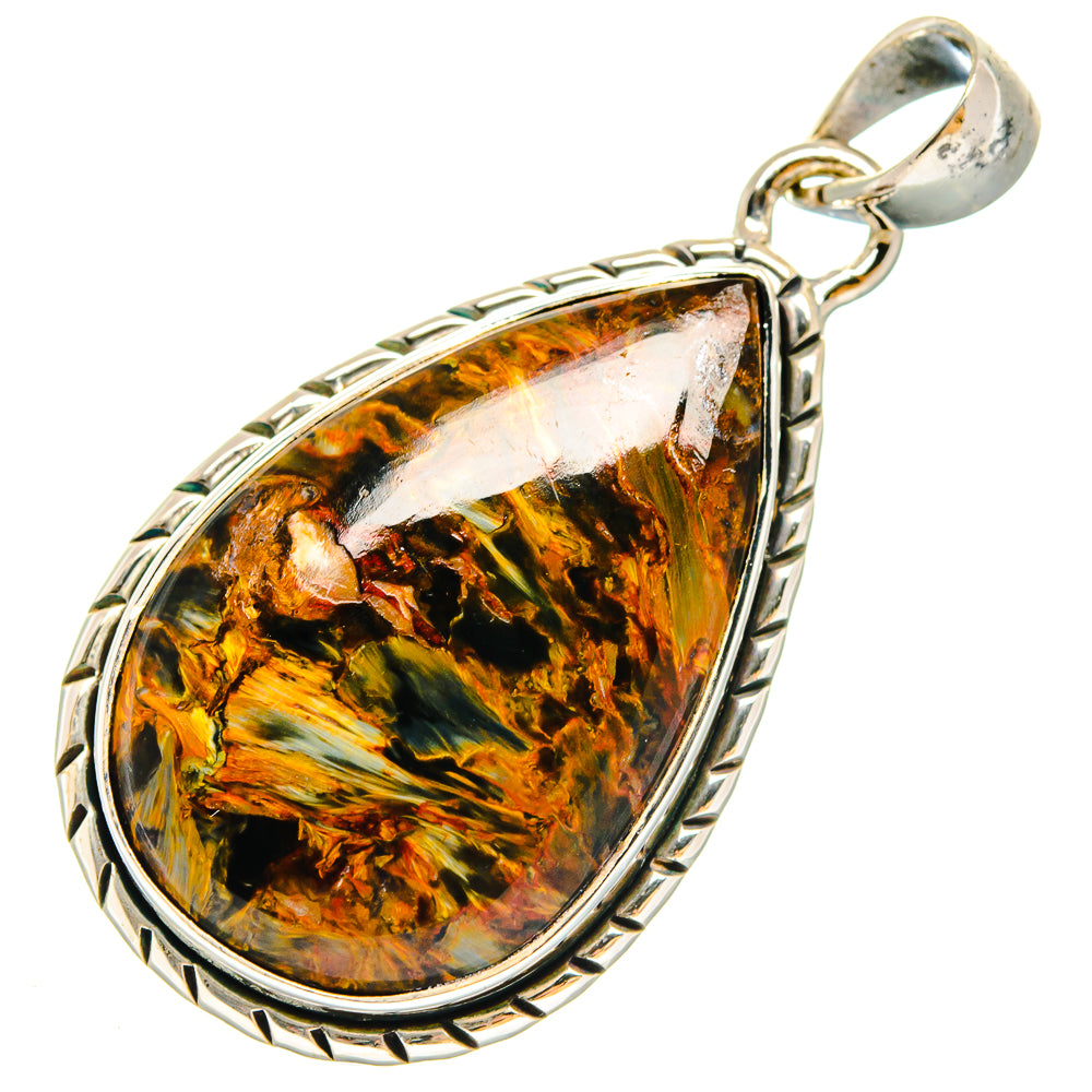 Golden Pietersite Pendants handcrafted by Ana Silver Co - PD18004