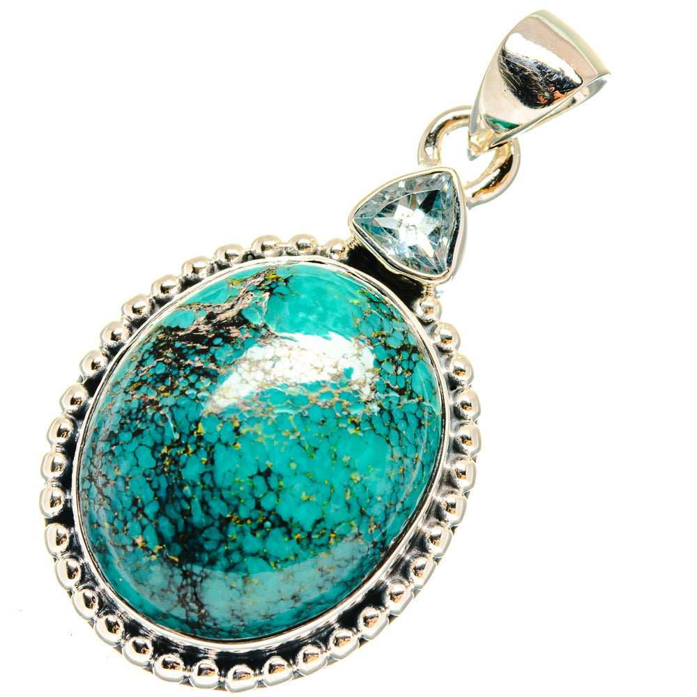 Tibetan Turquoise Pendants handcrafted by Ana Silver Co - PD18005