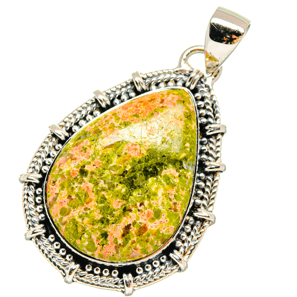 Unakite Pendants handcrafted by Ana Silver Co - PD18006 - Photo 2