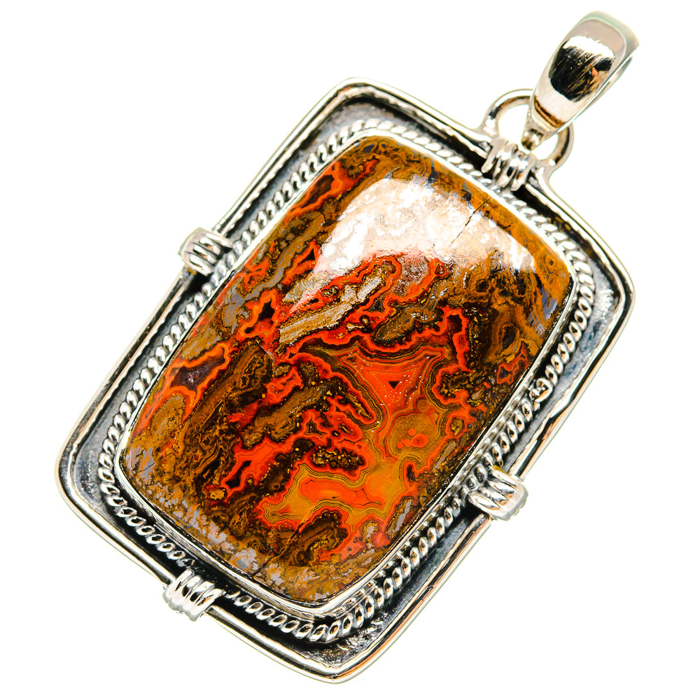 Morocco Agate Pendants handcrafted by Ana Silver Co - PD18016