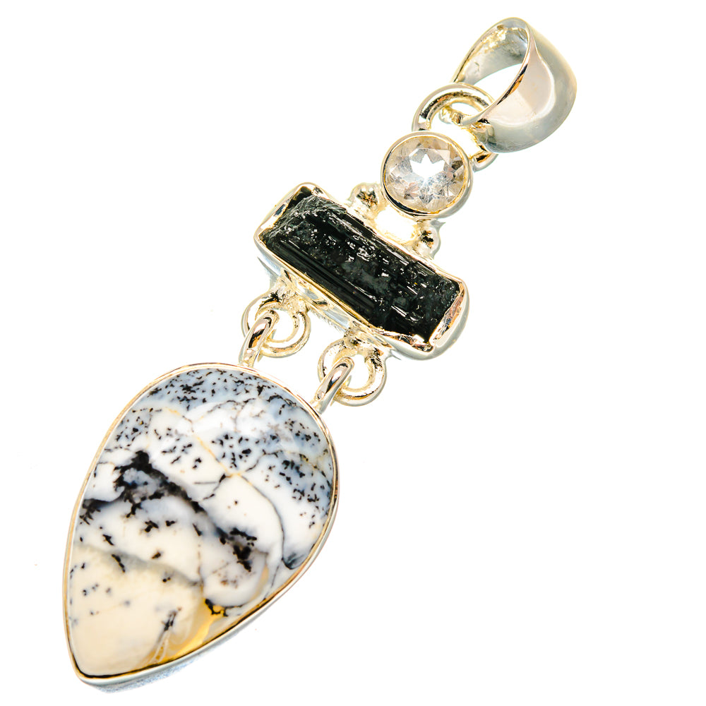Dendritic Opal Pendants handcrafted by Ana Silver Co - PD18022