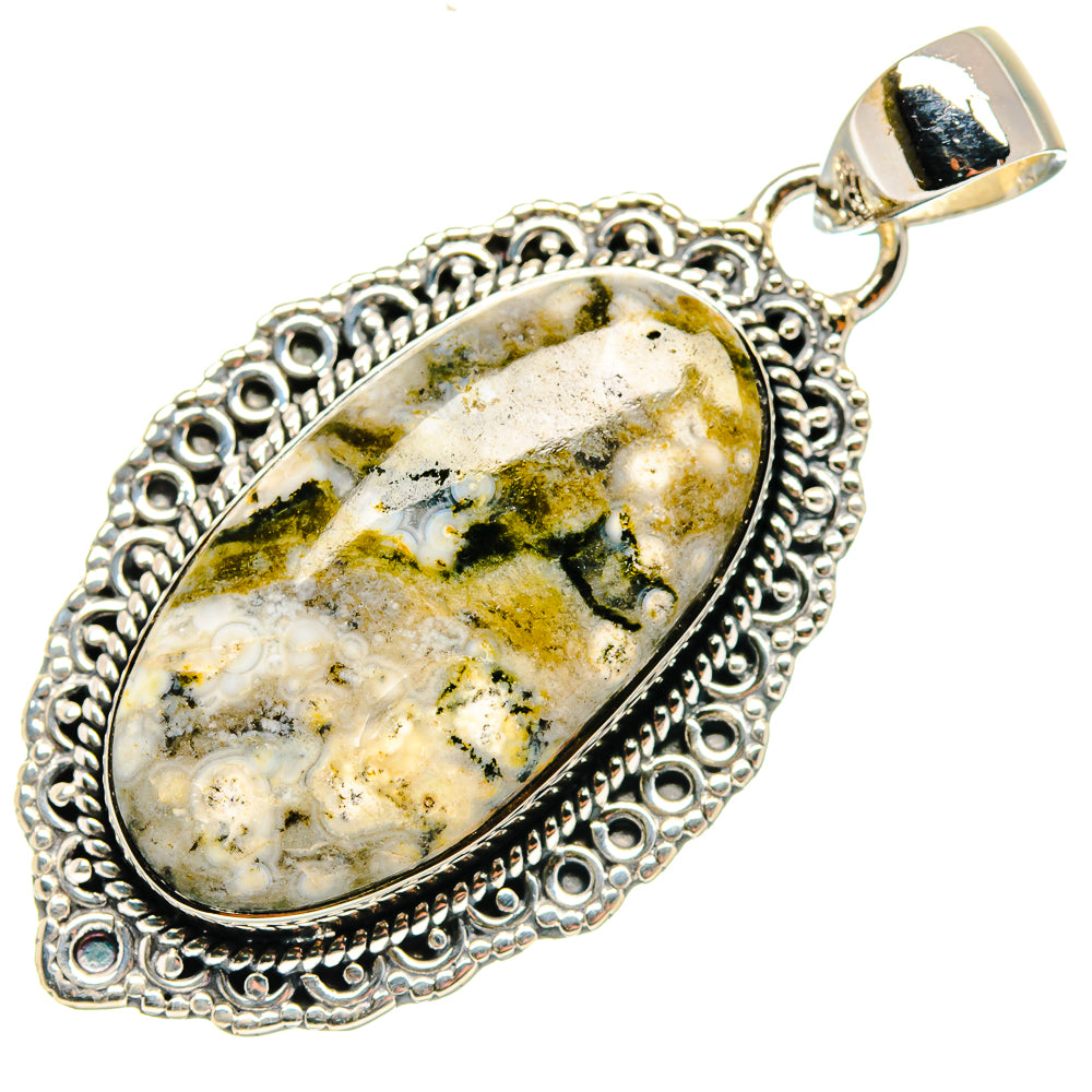 Ocean Jasper Pendants handcrafted by Ana Silver Co - PD18055 - Photo 2