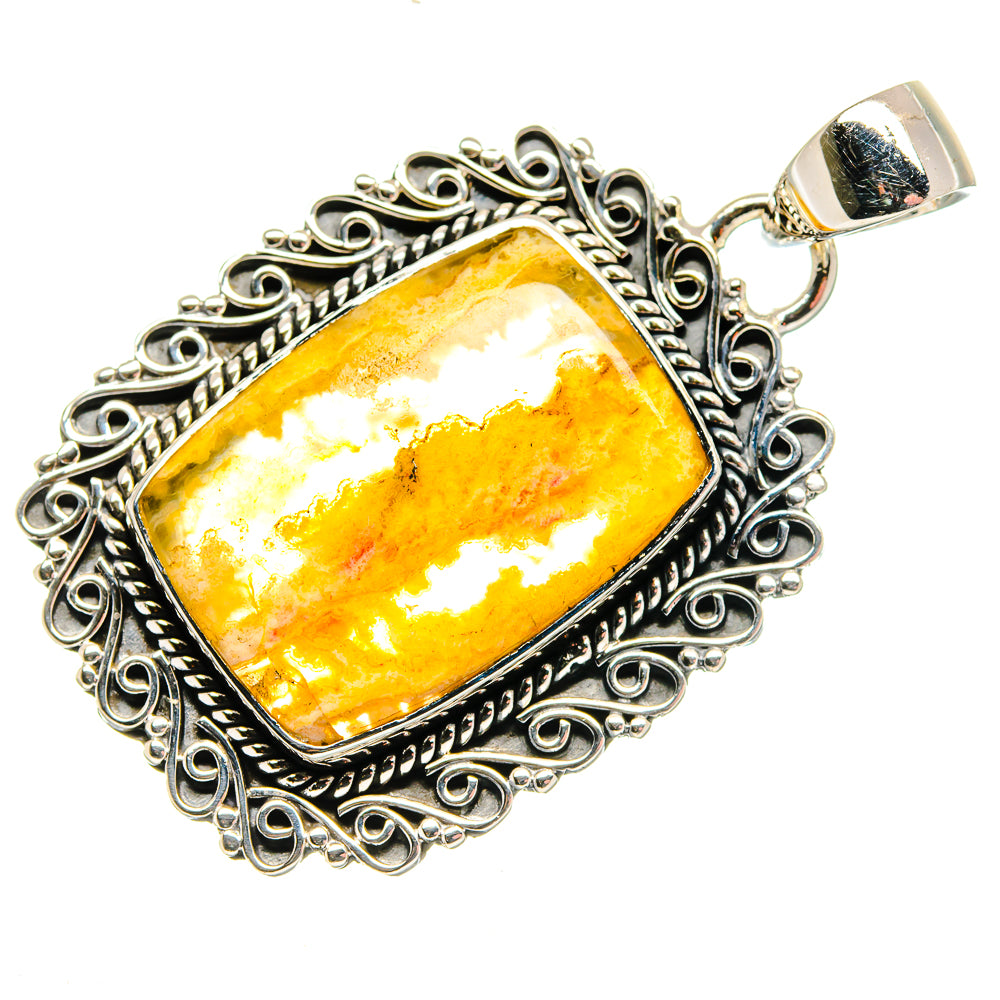 Plume Agate Pendants handcrafted by Ana Silver Co - PD18064