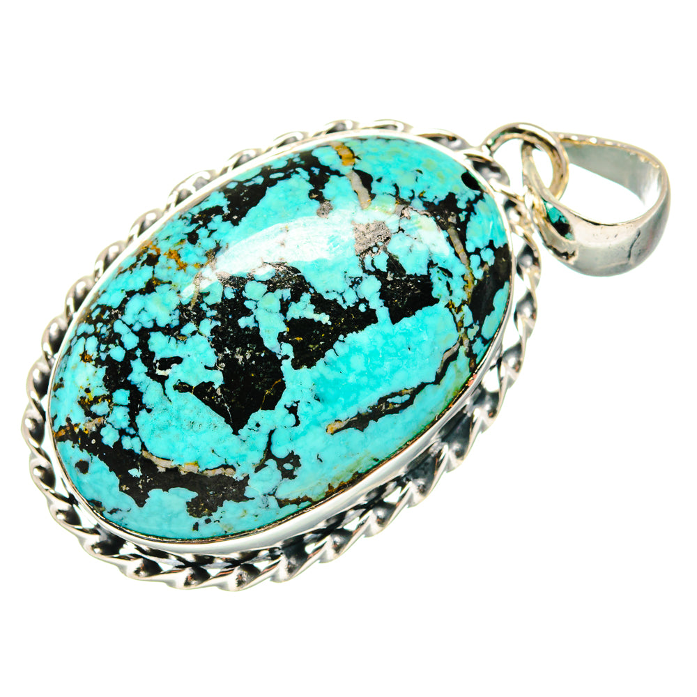 Tibetan Turquoise Pendants handcrafted by Ana Silver Co - PD18066