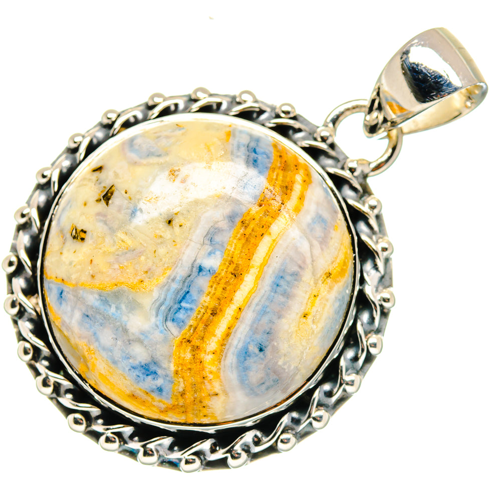 Blue Scheelite Pendants handcrafted by Ana Silver Co - PD18073