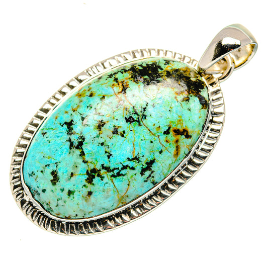 African Turquoise Jasper Pendants handcrafted by Ana Silver Co - PD18085