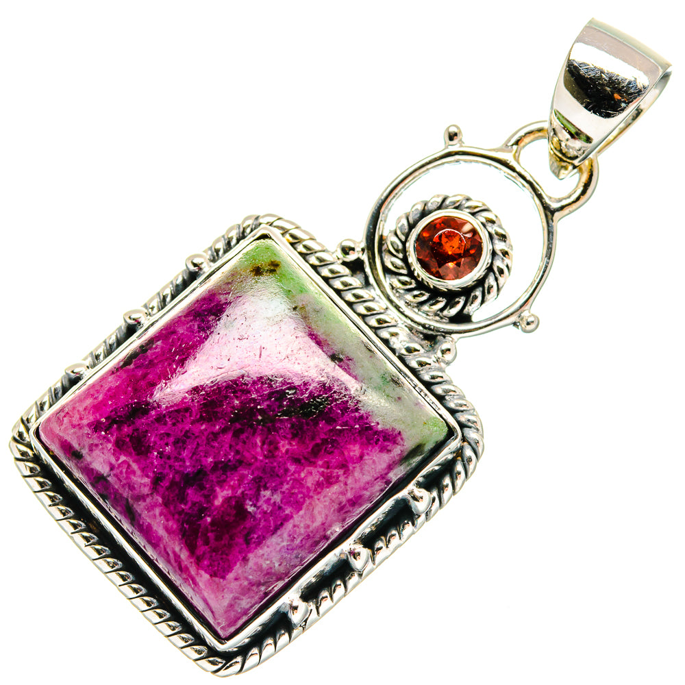Ruby Zoisite Pendants handcrafted by Ana Silver Co - PD18161