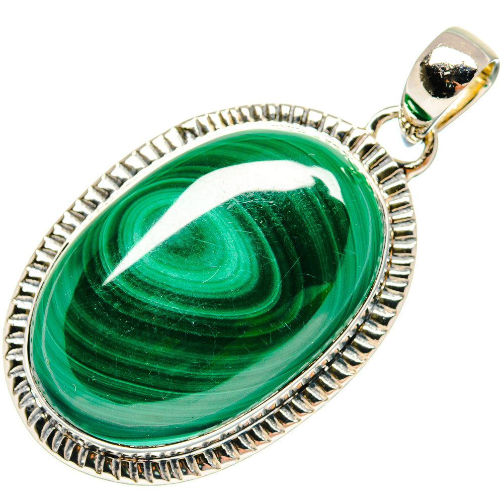Malachite Pendants handcrafted by Ana Silver Co - PD18163
