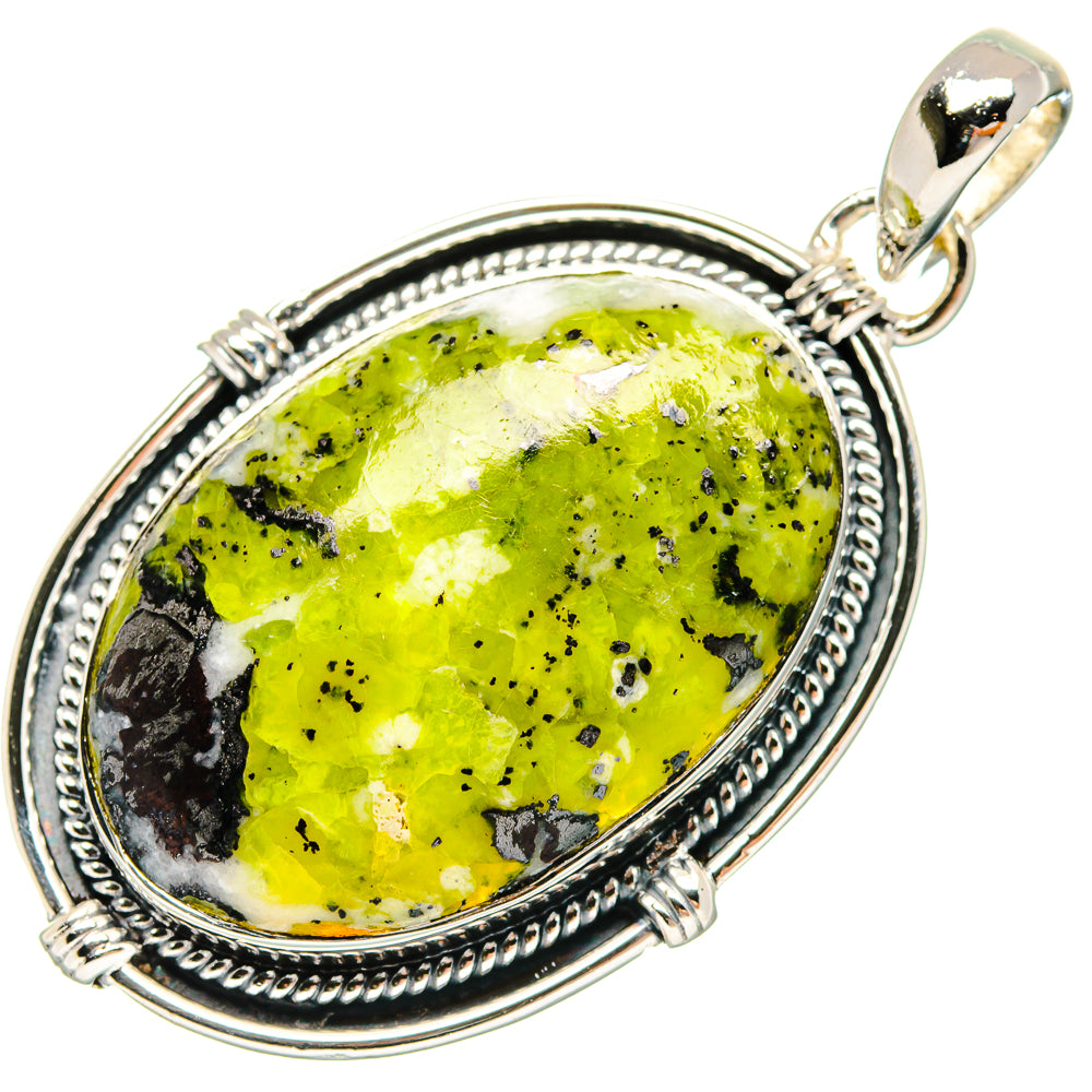 African Green Opal Pendants handcrafted by Ana Silver Co - PD18173