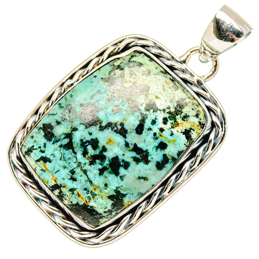 African Turquoise Jasper Pendants handcrafted by Ana Silver Co - PD18188