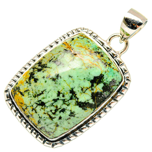 African Turquoise Jasper Pendants handcrafted by Ana Silver Co - PD18209