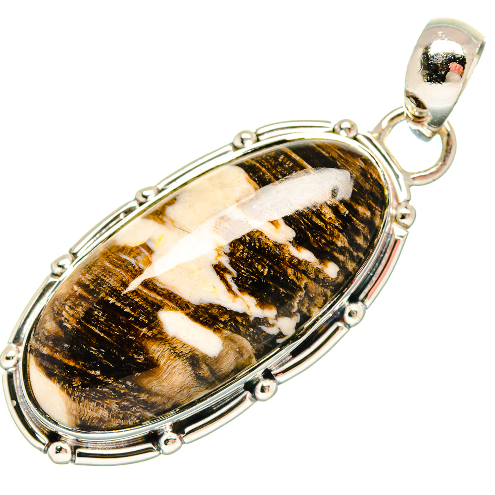 Peanut Wood Jasper Pendants handcrafted by Ana Silver Co - PD18228