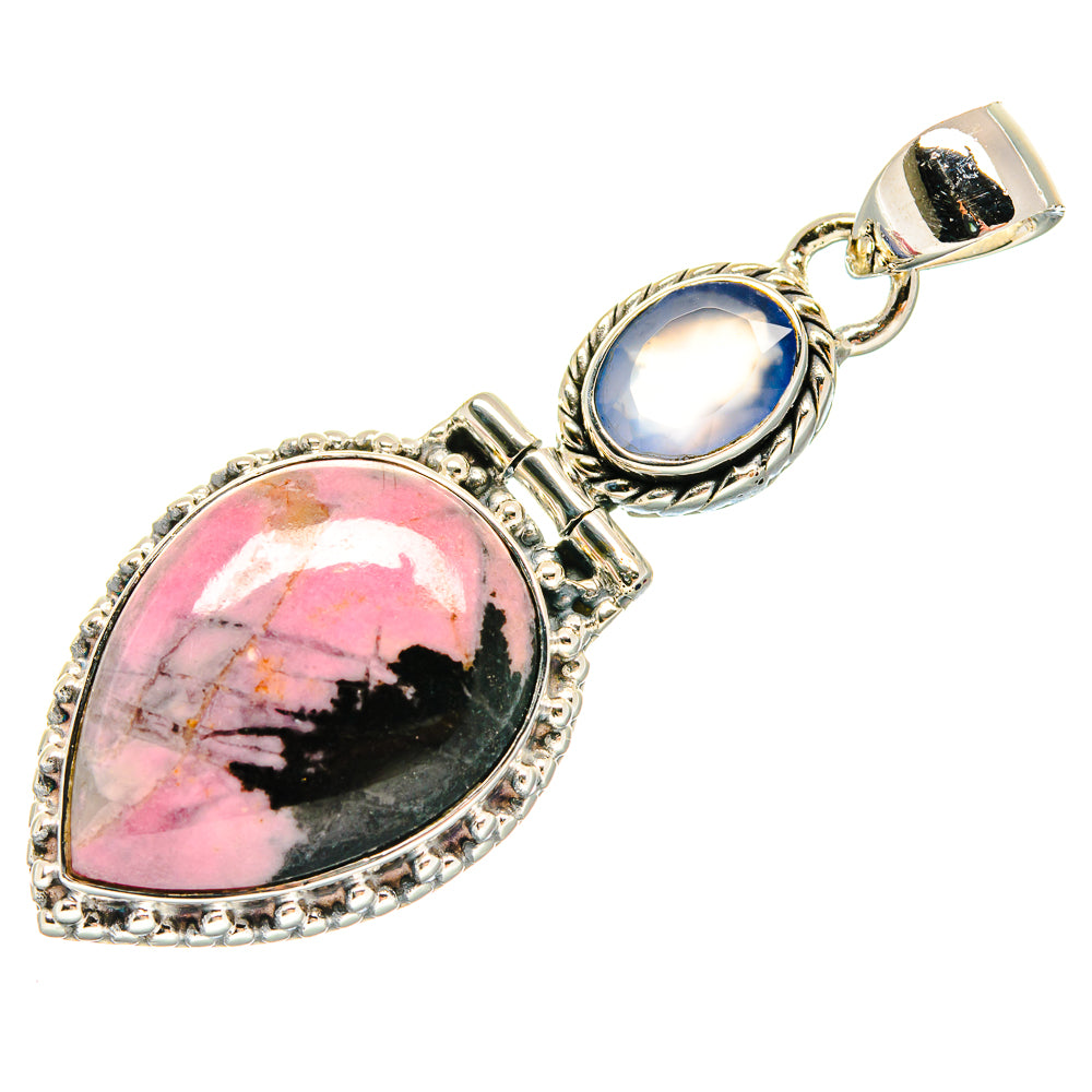 Rhodonite, Tanzanite Pendants handcrafted by Ana Silver Co - PD18304