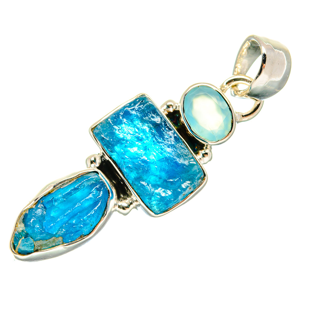 Apatite, Aqua Chalcedony Pendants handcrafted by Ana Silver Co - PD18312