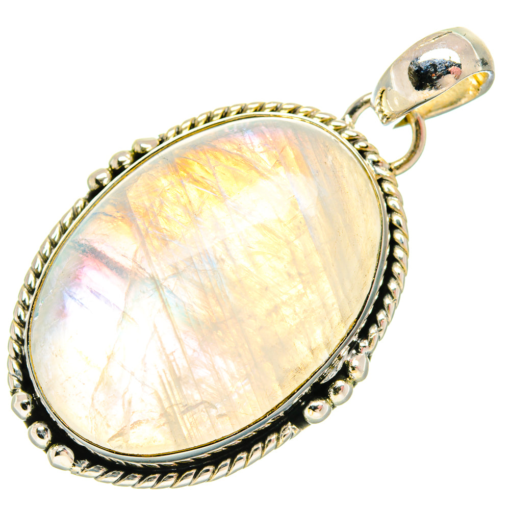 Rainbow Moonstone Pendants handcrafted by Ana Silver Co - PD18322