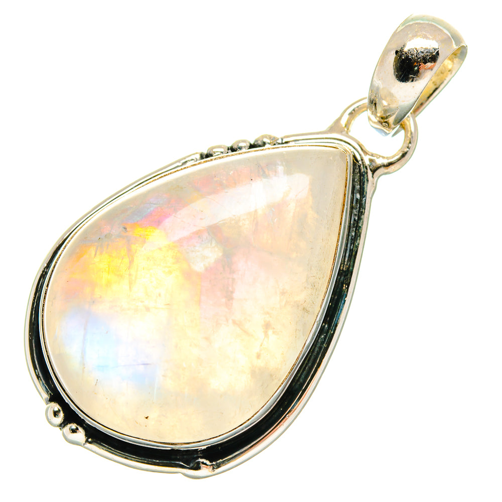 Rainbow Moonstone Pendants handcrafted by Ana Silver Co - PD18324