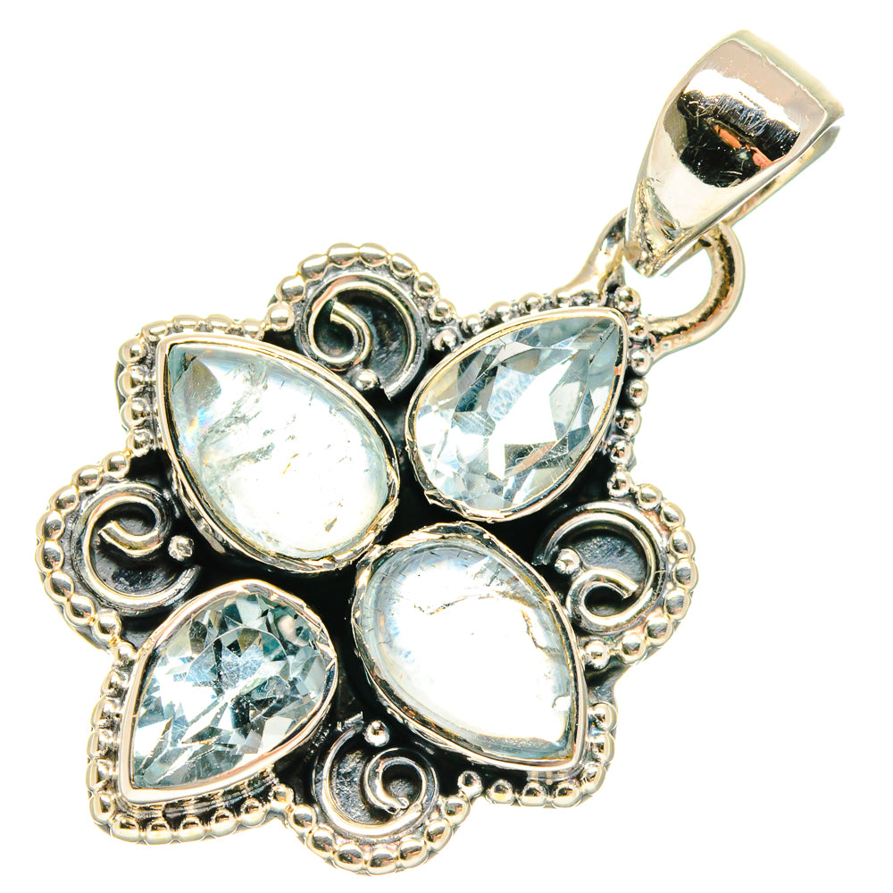 Aquamarine Pendants handcrafted by Ana Silver Co - PD18456