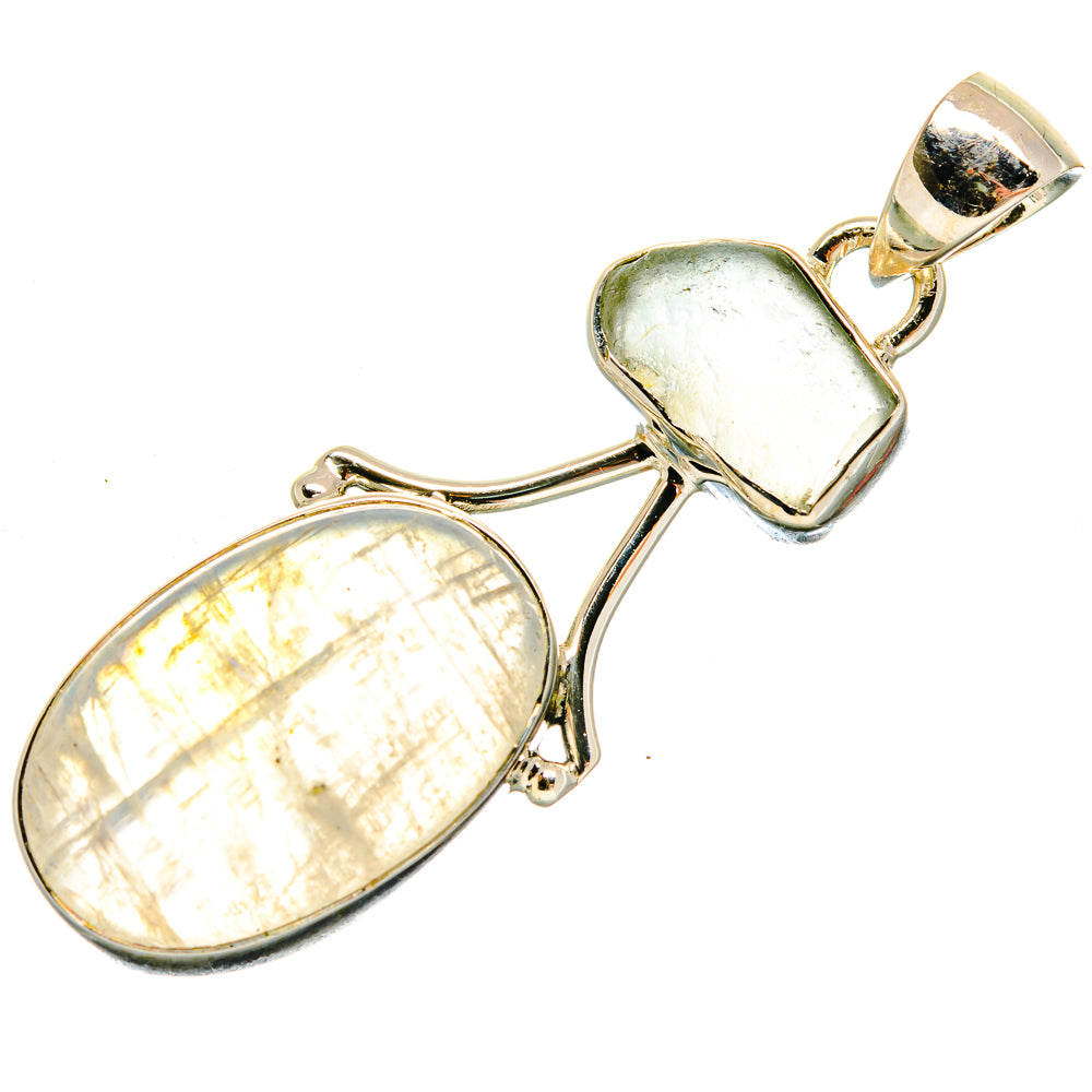Rainbow Moonstone Pendants handcrafted by Ana Silver Co - PD18484