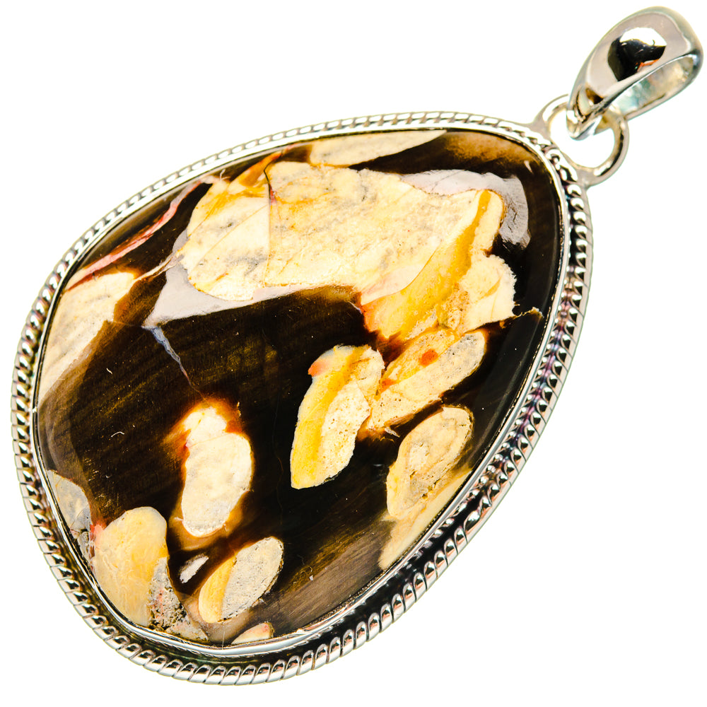 Peanut Wood Jasper Pendants handcrafted by Ana Silver Co - PD18540