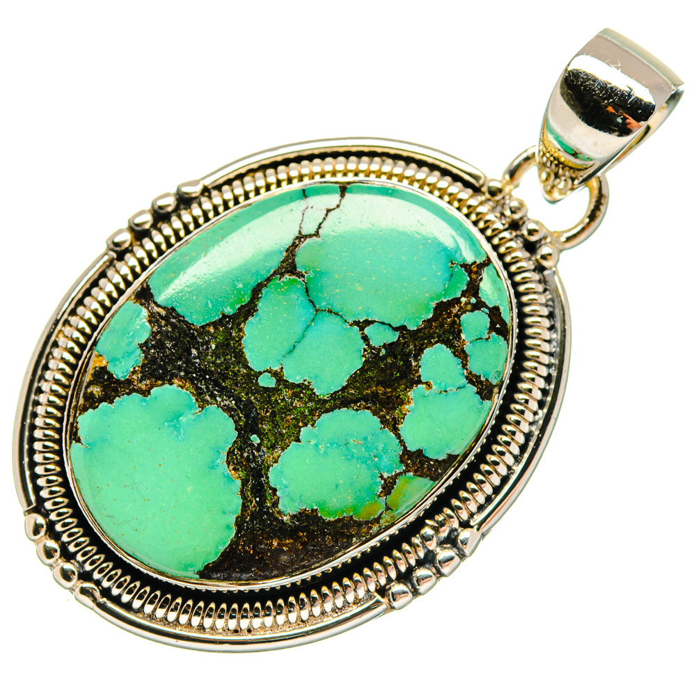 Tibetan Turquoise Pendants handcrafted by Ana Silver Co - PD18561