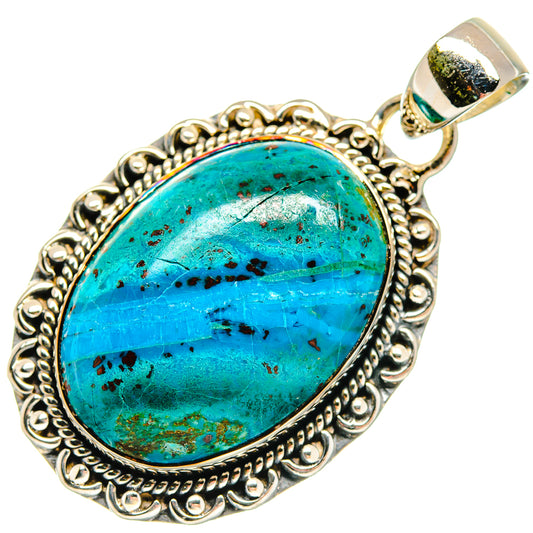 Chrysocolla Pendants handcrafted by Ana Silver Co - PD18571