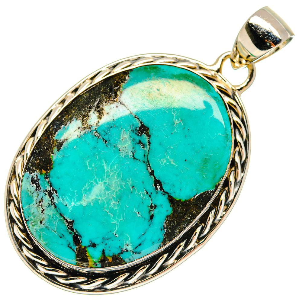 Tibetan Turquoise Pendants handcrafted by Ana Silver Co - PD18583