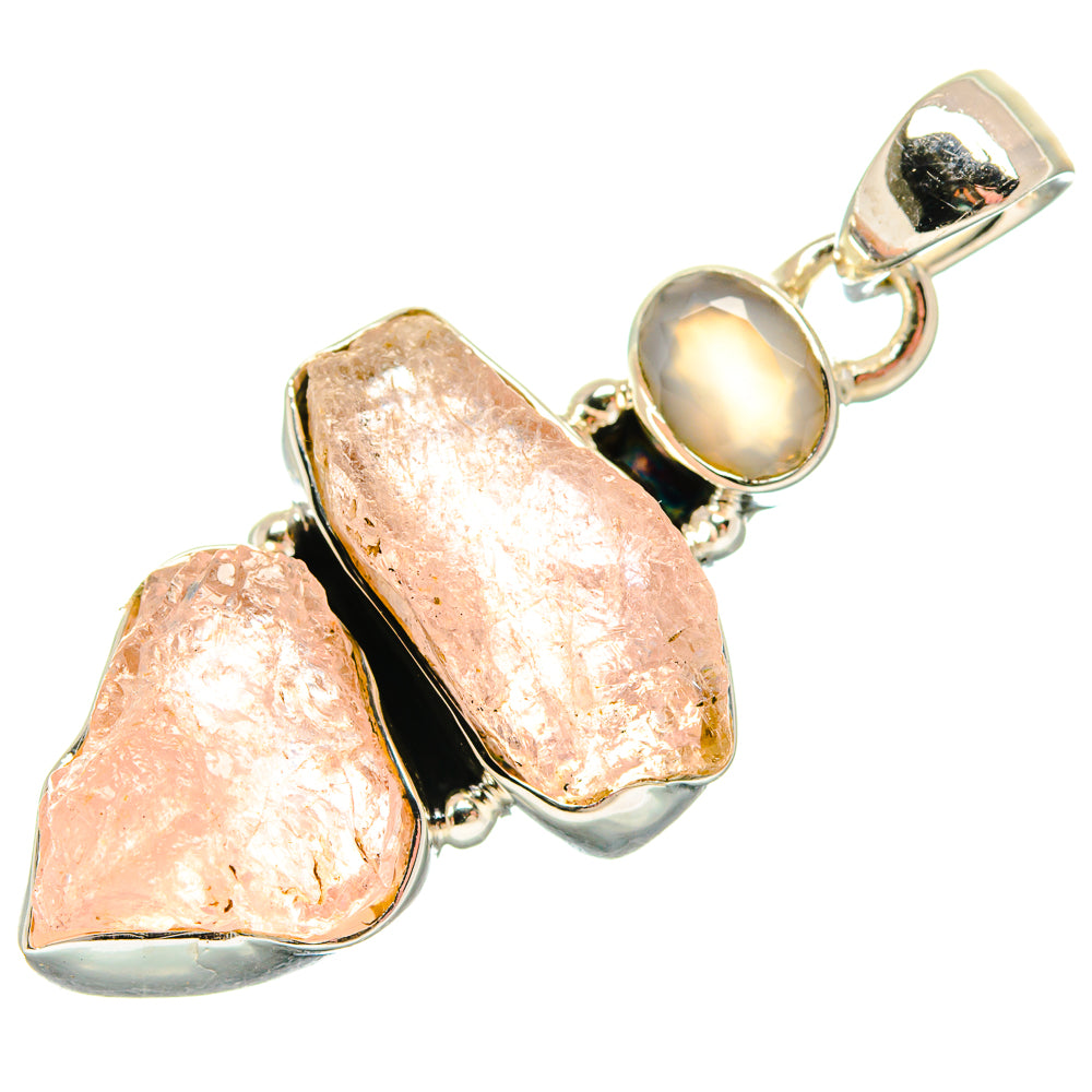 Rose Quartz Pendants handcrafted by Ana Silver Co - PD18648