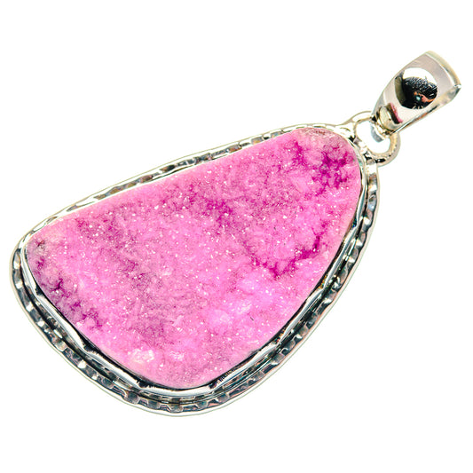 Cobalto Calcite Druzy Pendants handcrafted by Ana Silver Co - PD18697