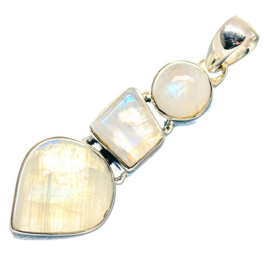 Rainbow Moonstone Pendants handcrafted by Ana Silver Co - PD18774