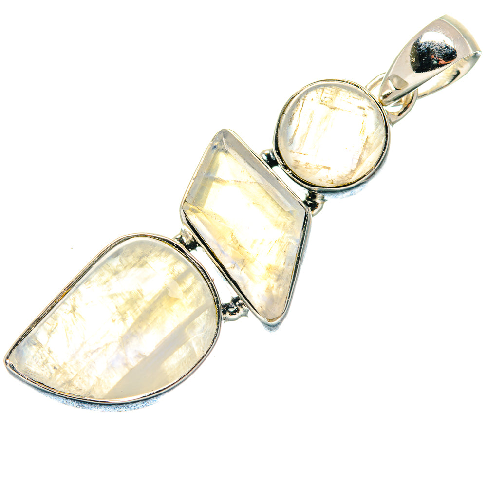 Rainbow Moonstone Pendants handcrafted by Ana Silver Co - PD18788