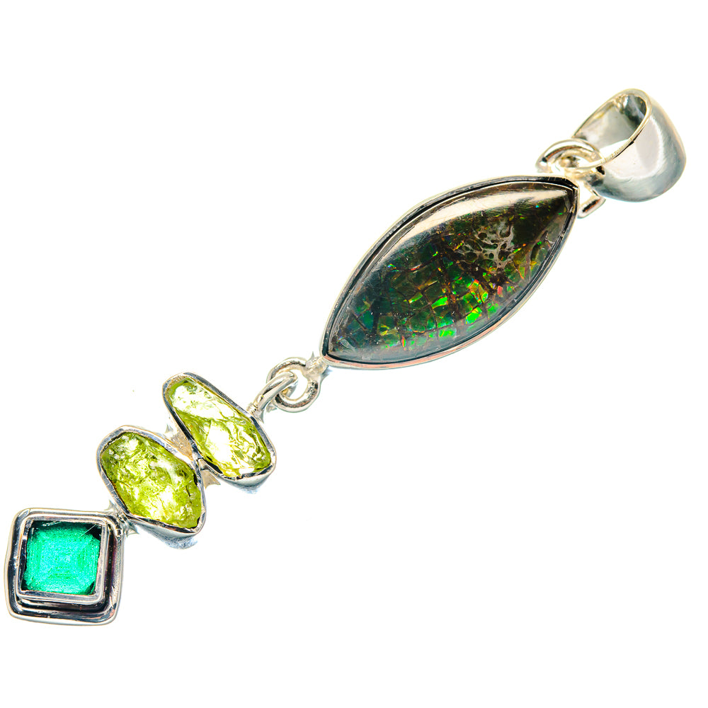 Ammolite Pendants handcrafted by Ana Silver Co - PD18793