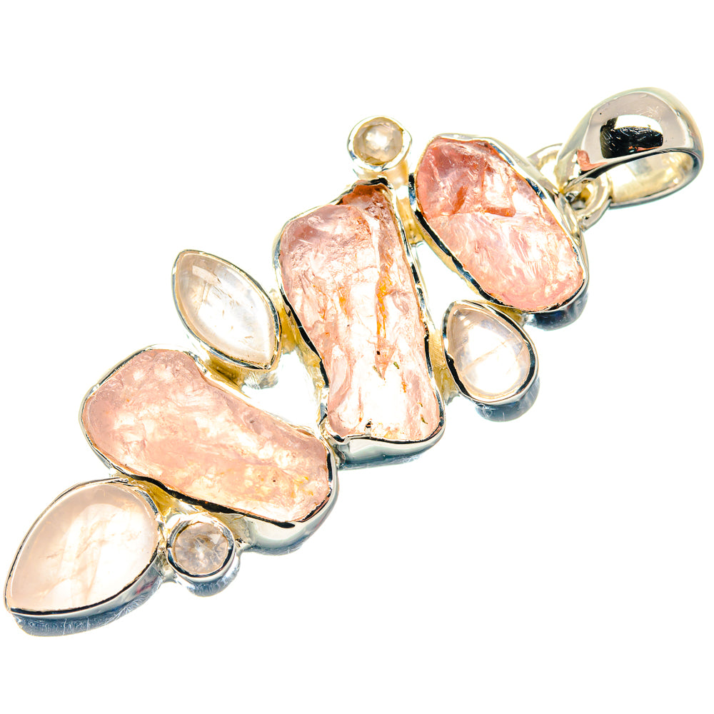 Rose Quartz Pendants handcrafted by Ana Silver Co - PD18825