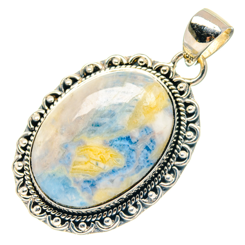 Blue Scheelite Pendants handcrafted by Ana Silver Co - PD18953