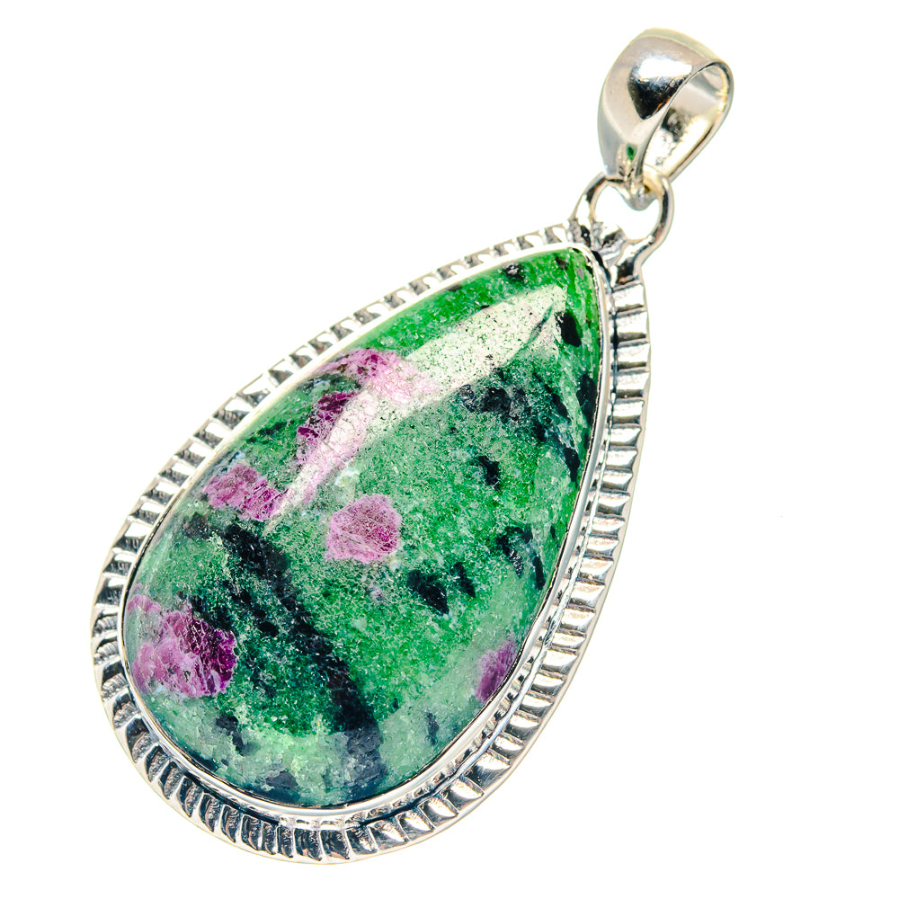 Ruby Zoisite Pendants handcrafted by Ana Silver Co - PD18961