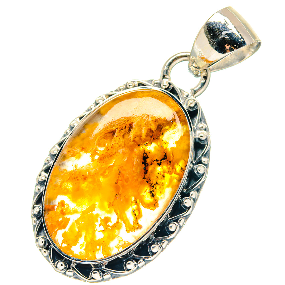 Plume Agate Pendants handcrafted by Ana Silver Co - PD18985 - Photo 2