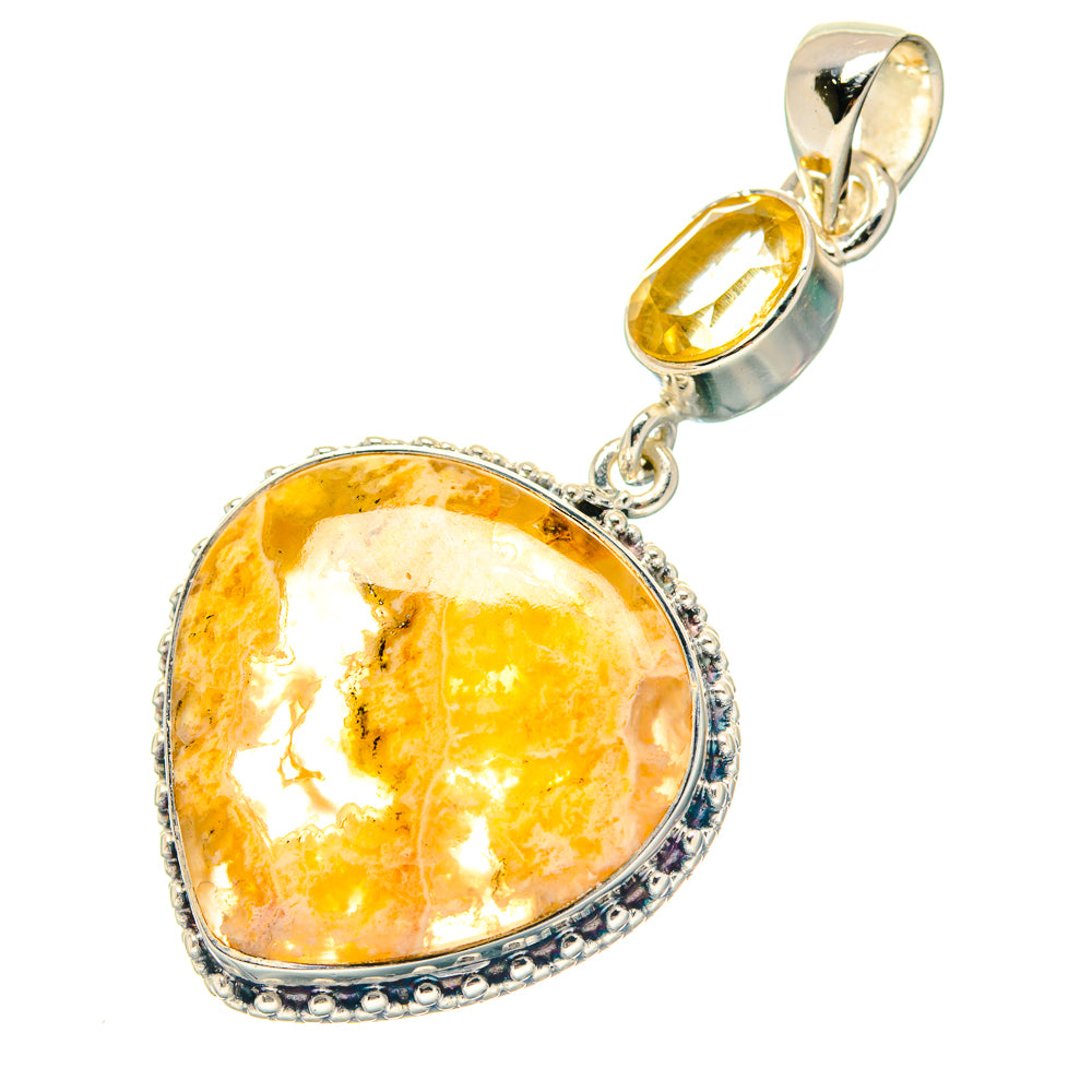 Plume Agate Pendants handcrafted by Ana Silver Co - PD19056