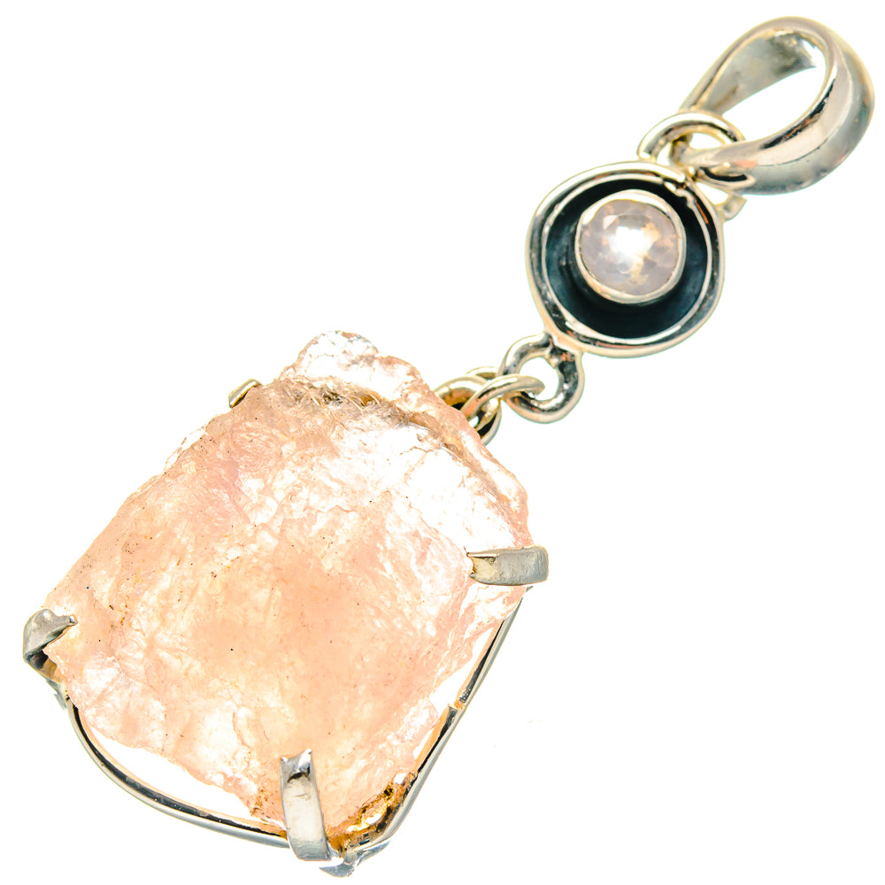Rose Quartz Pendants handcrafted by Ana Silver Co - PD19061