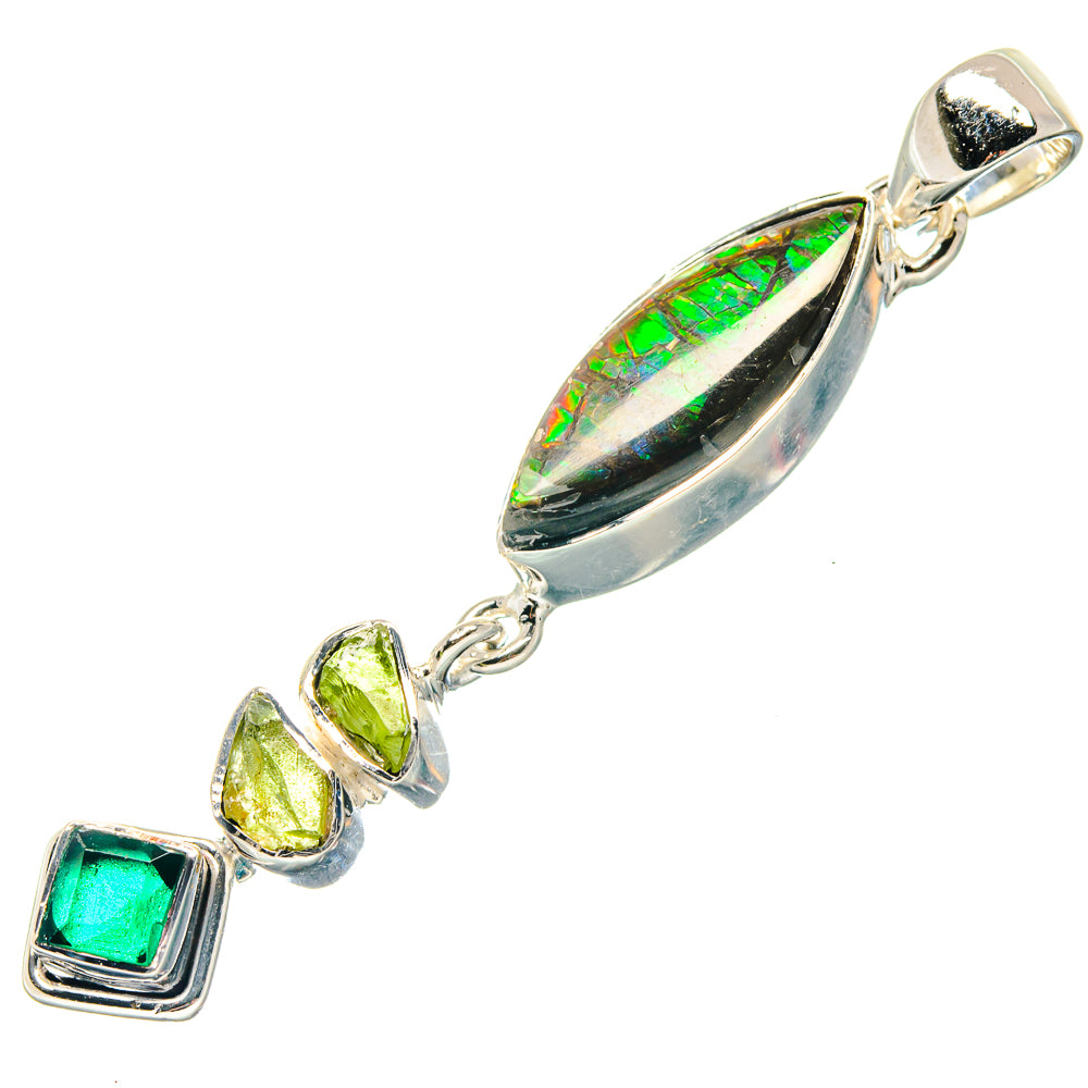 Ammolite Pendants handcrafted by Ana Silver Co - PD19123