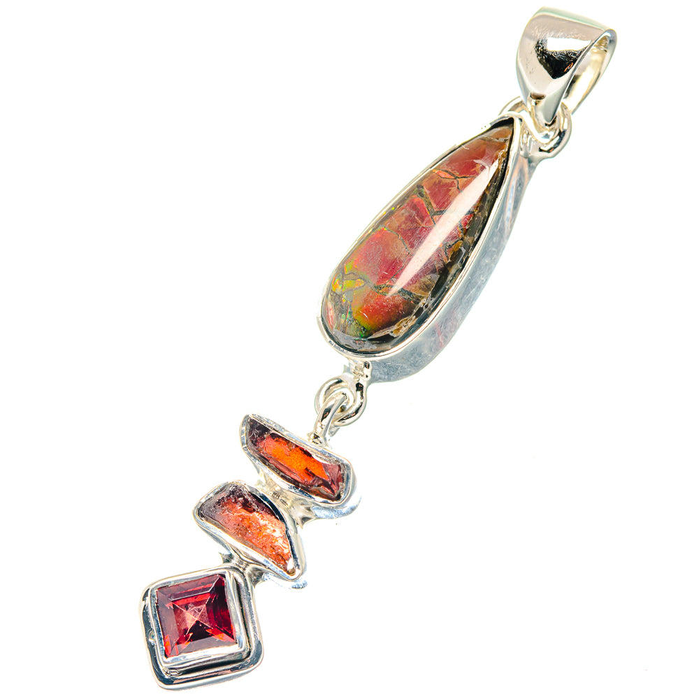 Ammolite Pendants handcrafted by Ana Silver Co - PD19199