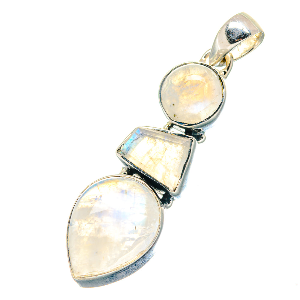 Rainbow Moonstone Pendants handcrafted by Ana Silver Co - PD19234