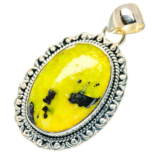 African Green Opal Pendants handcrafted by Ana Silver Co - PD19245 - Photo 2