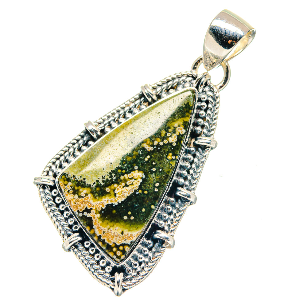 Ocean Jasper Pendants handcrafted by Ana Silver Co - PD19270 - Photo 2