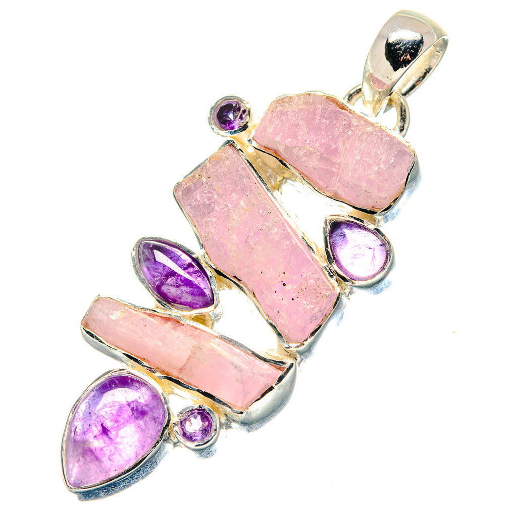 Rose Quartz Pendants handcrafted by Ana Silver Co - PD19290