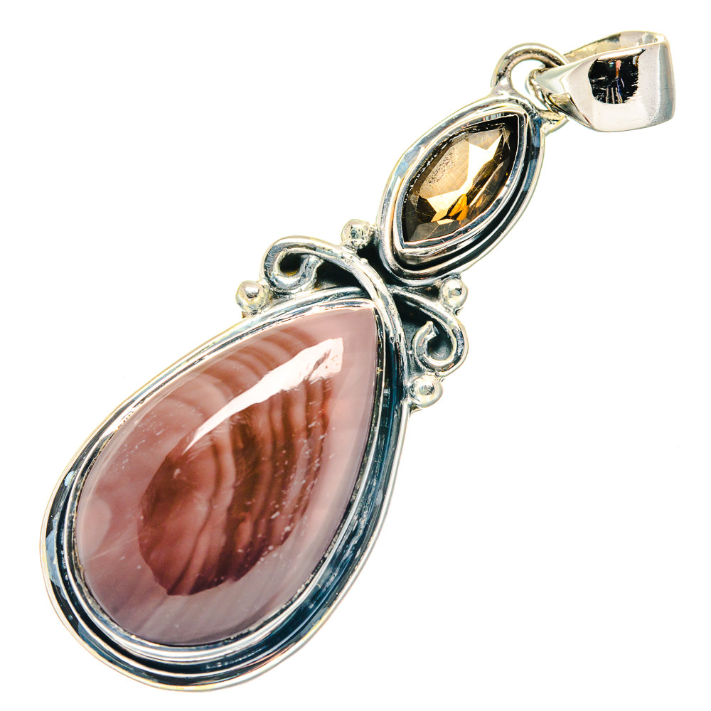 Botswana Agate Pendants handcrafted by Ana Silver Co - PD19355