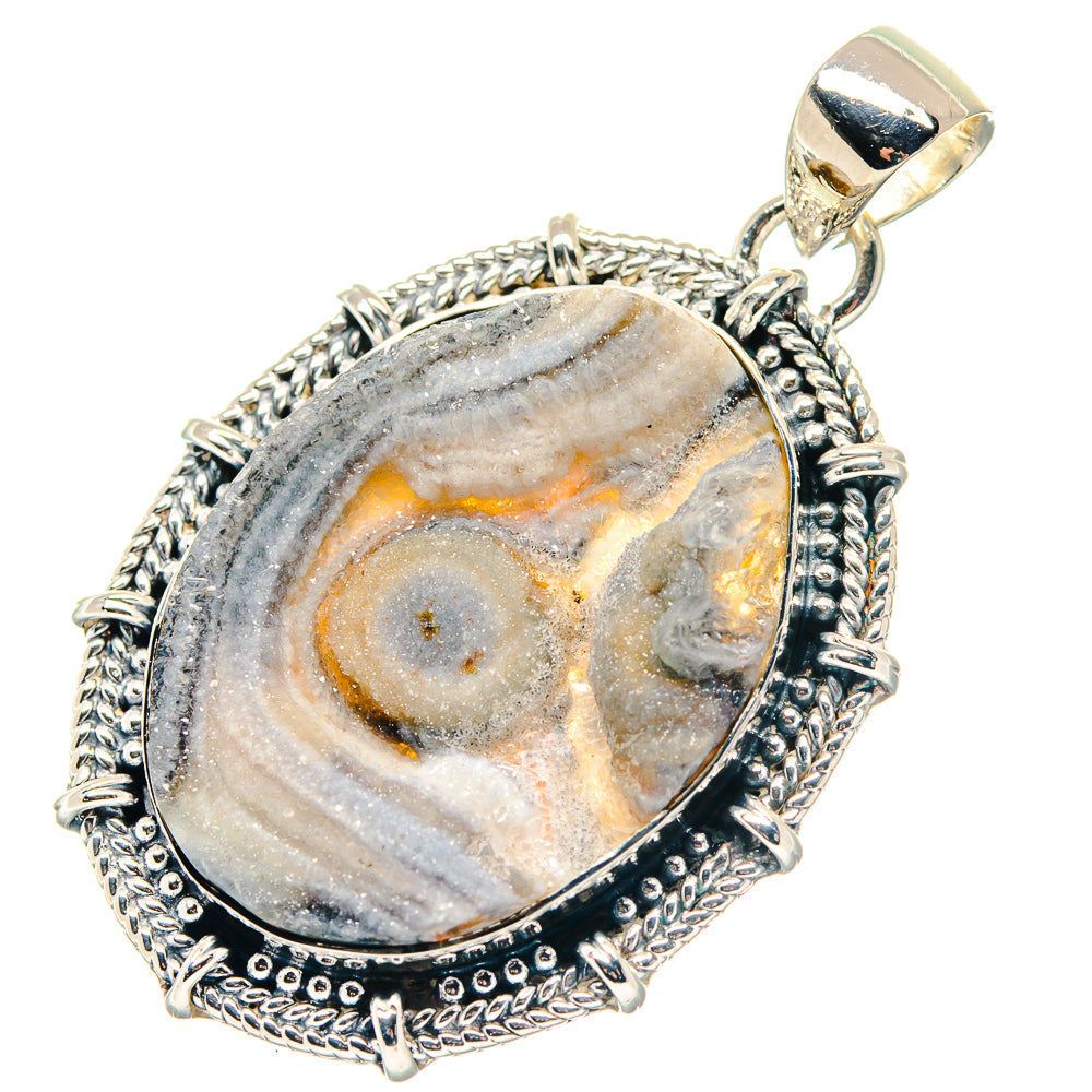 Scolecite Pendants handcrafted by Ana Silver Co - PD19414